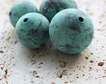 One Piece Hand Made Patina Finish Brass Ball - Varies Sizes (3997C)