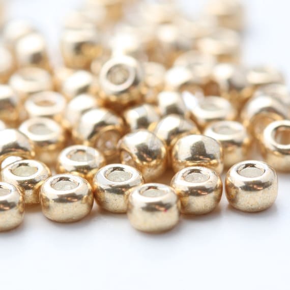 20 Grams Japanese Miyuki 6/0 Seed Bead - Gold Galvanized - 4mm