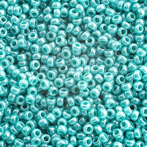 10 Grams Japanese Miyuki 15/0 Seed Beads - Turquoise Green Opaque Luster - 1.5mm (15M3-150435-T-19)