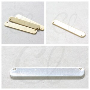 Solid Brass Cut Rectangle Link - 35x6mm (3796C-V-140)