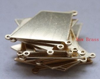 10 Pieces Raw Brass Irregular Link - 22.5x20mm (3086C-M-303)