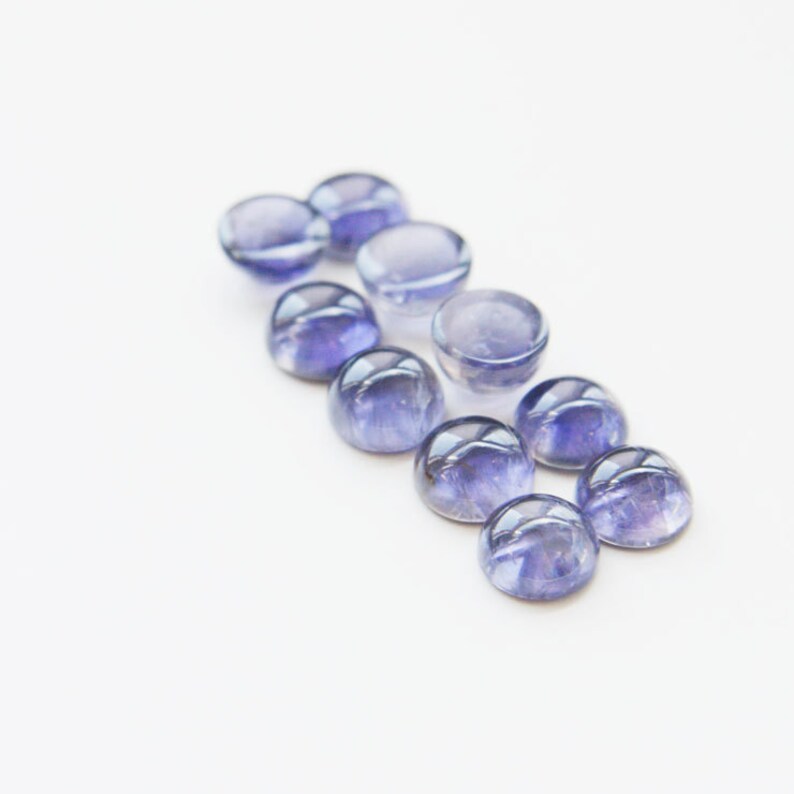 One Piece Natural Iolite Stone Cabochons 8mm Sc006 Cabochons Craft Supplies Tools Kromasol Com