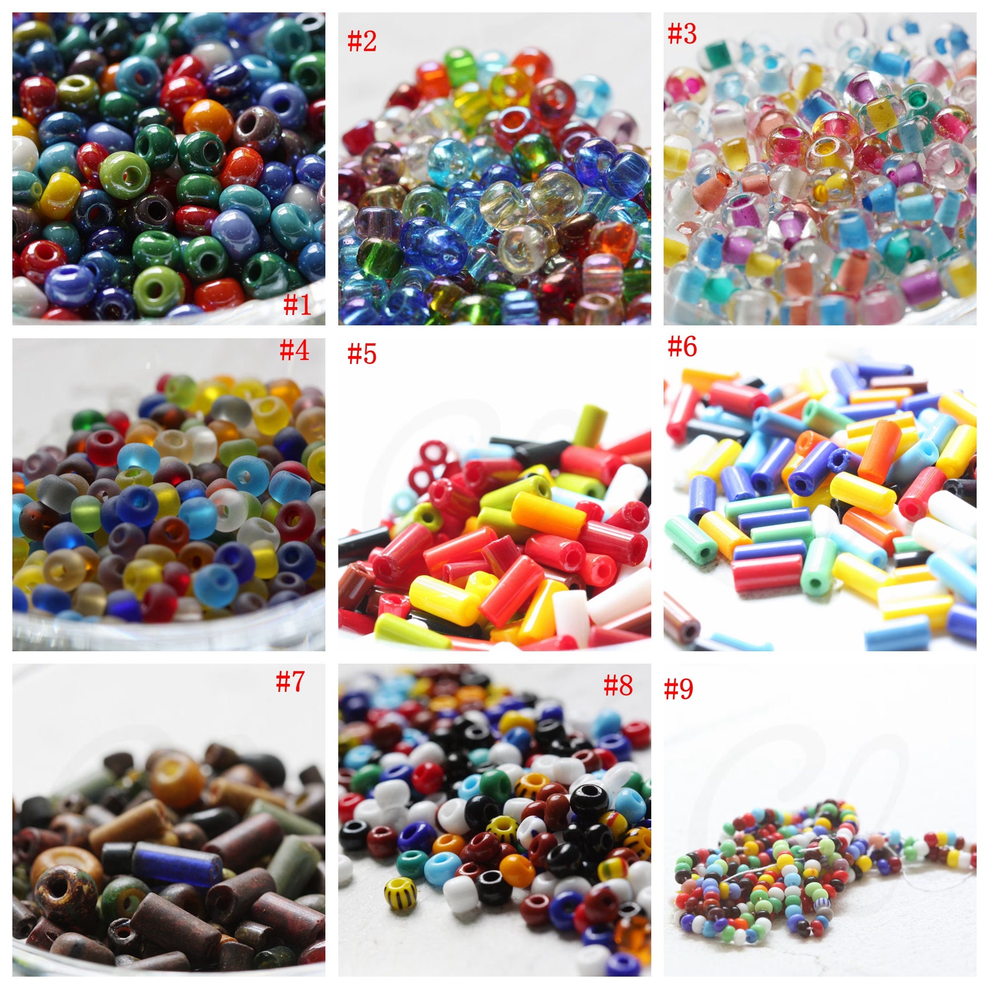 One Package Mixed Color Czech Seed Beads Glass Beads-varies Size