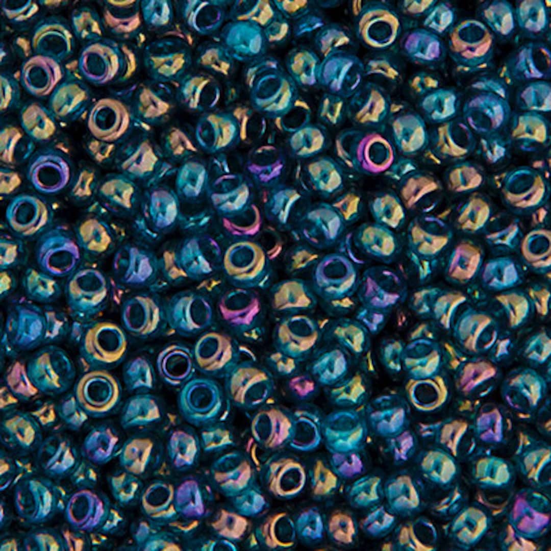 10 Grams Japanese Miyuki 11/0 Seed Beads - Montana Blue Gold