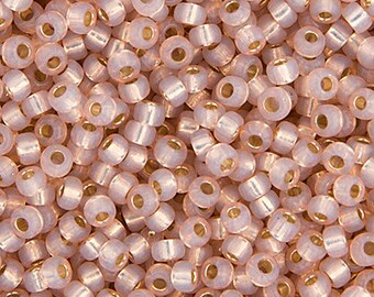 10 Grams Japanese Miyuki 11/0 Seed Beads - Blush S/L Dyed Alabaster - 2mm (11M10-110579-N-42)