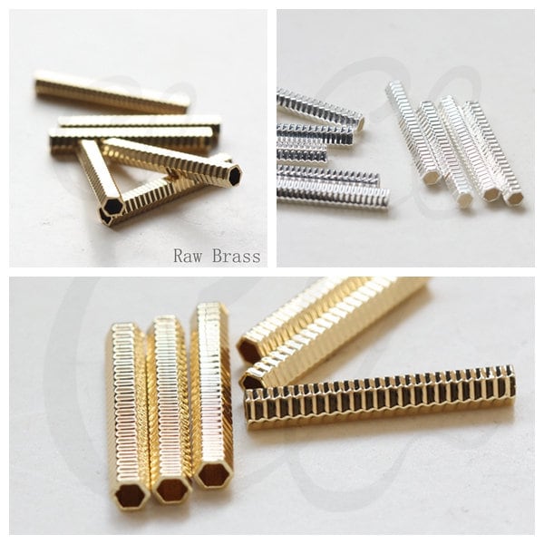 Solid Brass Cut Straight Tube - Hexagone 3x22mm avec ID 2mm (3777C-V-176)