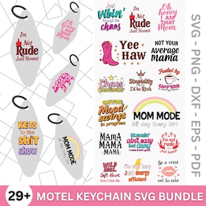 Motel Keychain Svg Bundle, Retro Motel Keychain Svg, Keychain Quotes Svg, Sarcastic keychain svg, Groovy Svg, Retro Svg, Motel Keychain Png