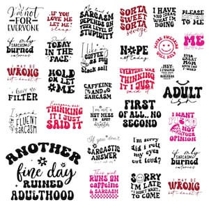 Sarcasm Svg Bundle, Sarcasm Clipart For Cricut, Sarcasm Silhouette, Sarcasm Quotes Vector, T-Shirt Designs, Sarcasm Cut Files.