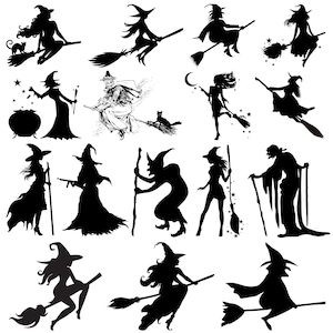 Witch SVG Bundle, Witch Svg Cut Files For Cricut, Witchcraft svg, Mystical Svg, Halloween Svg, Broomstick SVG, Witch Clipart,
