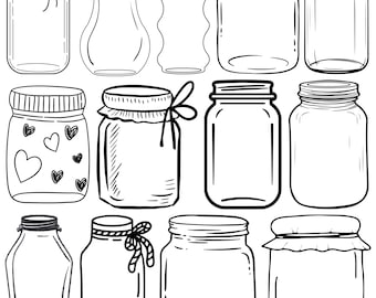 Mason Jar Svg, Glass Jar Svg, Jar Svg, Kitchen Svg, Mason Jar Cricut, Jar Clipart,Ball Jar Svg,Kitchen jar Svg,Svg Files for Cricut,Jar png