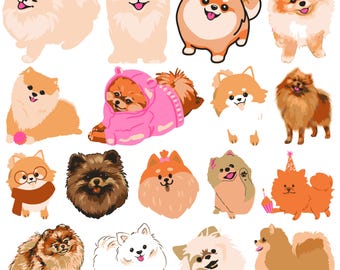 Pomeranian Dog SVG Bundle, Pomeranian Dog Silhouette, Peeking Pomeranian svg, Spitz svg, Pomeranian eps, Pomeranian png, Pomeranian Dog