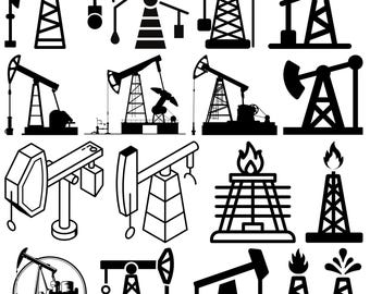 Oilfield SVG Bundle, Oilfield eps, Oilfield vector, Oil pipeline svg, Oil Rig svg, Gas Pump svg, Oilfield SVG Cut Files for Cricut,