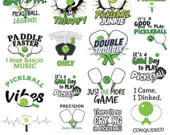 Pickleball svg-paket, Svg-filer för Cricut, pickleball png, pickleball-tröja, Pickleball-konst svg, matchdags svg, pickleball-paddel, Png,