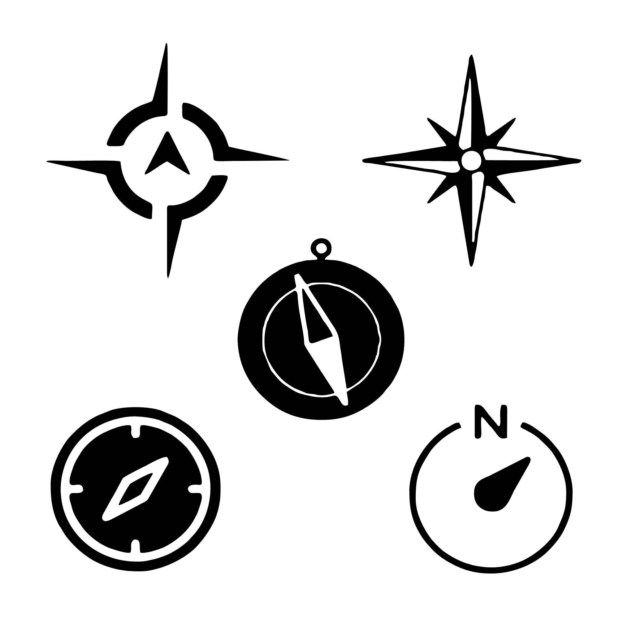 Compass Svg Bundle, Compass Clipart for Cricut, Nautical Silhouette ...