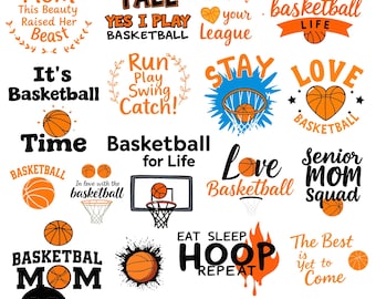 Paquete de baloncesto SVG - Archivos SVG de porristas para Cricut - Mamá de baloncesto PNG - Aros PNG - Mamá de baloncesto - Animadora SVG - Camiseta del día del juego SVG