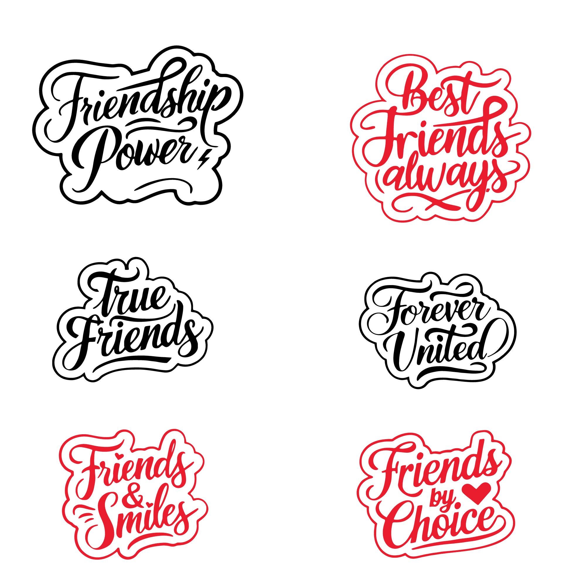 Friends Svg Bundle, Friends Clipart for Cricut, Best Friends Silhouette ...