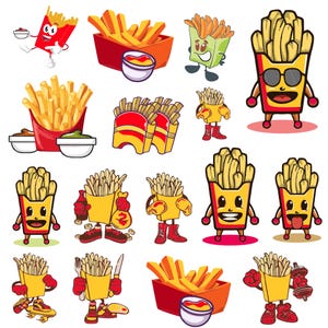 French Fries svg Bundle, French Fries Clipart, Food Vector, Fries Decal, French Fries Cut Files, French Fries Silhouette.