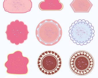 Shaker Cake Topper SVG Bundle 10 Formen enthalten Geburtstagskuchen Topper SVG Bundle SVG für Cricut SVG Bundle DXf png Layered Geburtstag svg
