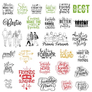 Friends Svg Bundle, Friends Clipart For Cricut, Best Friends Silhouette, Friends Vector, T-Shirt Designs, Friends Cut Files.