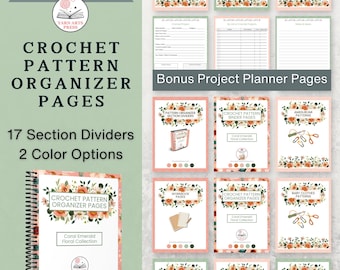 Organizer für Projekte mit 17 Häkelmustern zum Ausdrucken, Projektplaner (PDF Download)