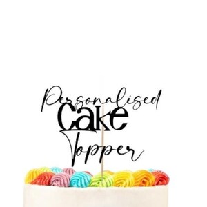 Custom Topper, Happy Christmas Cake, Xmas, Custom Message, Wedding, Anniversary, Hen Party, Birthday Cake Toppers Aid Mubarak Christening