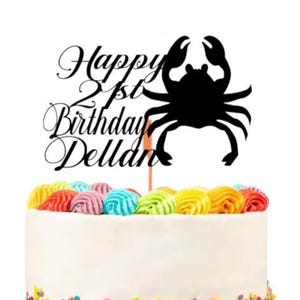 Personalisierte Geburtstag Sternzeichen Kuchen Topper Benutzerdefinierte Krebs Sternzeichen Jeder Name und Alter Kuchen Kunst Party Jeder Monat Sternzeichen Glitter Card