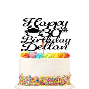 Personalisierte Geburtstag Sternzeichen Kuchen Topper Benutzerdefinierte Krebs Sternzeichen Jeder Name und Alter Kuchen Kunst Party Jeder Monat Sternzeichen Glitter Card