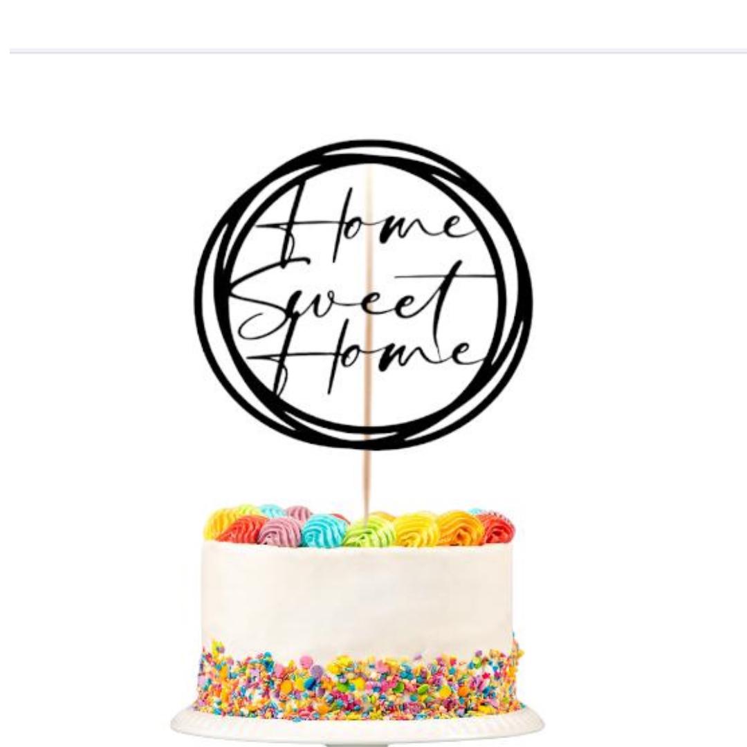 Sweet Home Cake Topper – Glitzernde „Süßes Zuhause“-Deko Für Kuchen, Perfekt Für Einweihungspartys