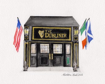 The Dubliner Watercolor Print