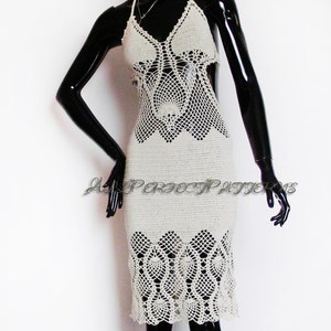 Crochet Lace Summer dress - PDF pattern - Gelena