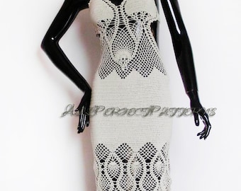 Vestido de verano de encaje a crochet - Patrón PDF - Gelena