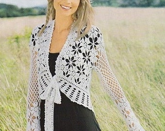 Lace crochet jacket Judi  / PDF Crochet Pattern / Instant Download Level - Intermediate