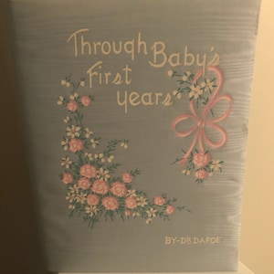 Vintage Blue Baby Book Dr. Dafoe