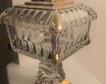 MCM Jeanette Glass Wedding Box Candy Dish