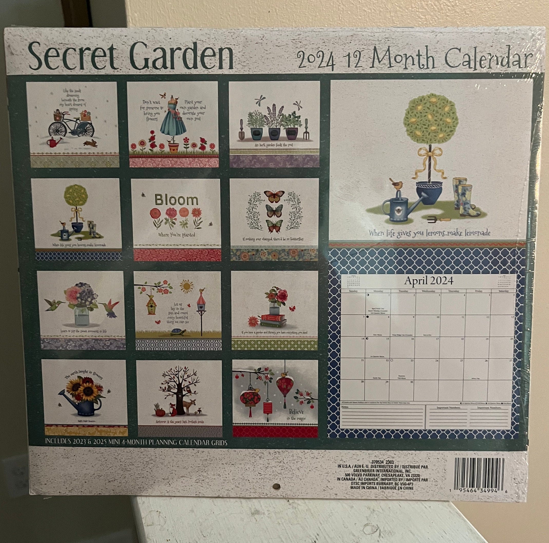 Secret Garden 2024 Calendar - Etsy