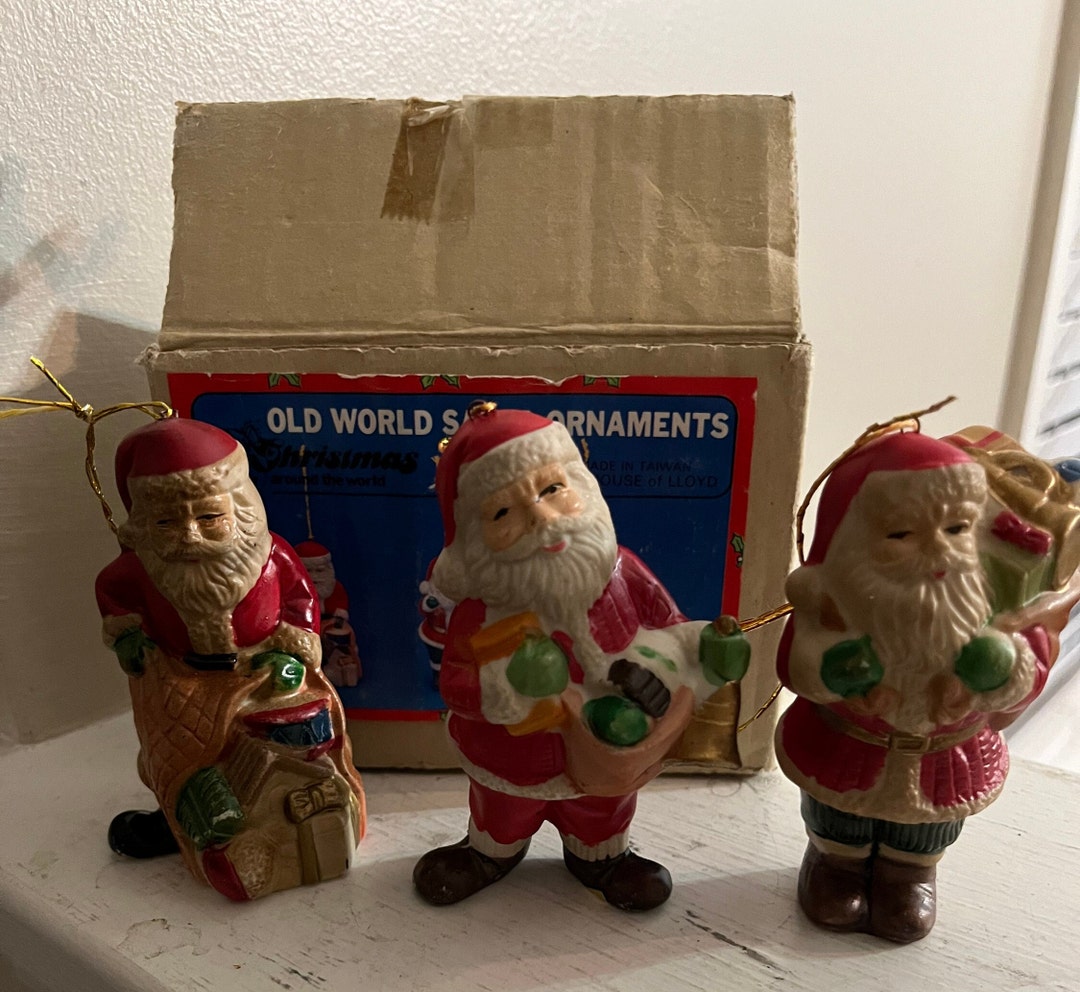 Vintage Old World Santa Ornaments by House of Lloyd - Etsy