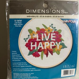 Dimensions “Live Happy” Needlepoint Kit