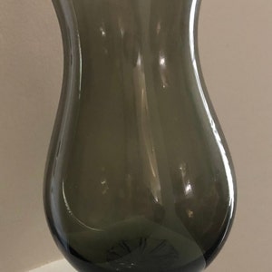 Stunning Smoke Gray Martini Pedestal Hans Blown Pitcher
