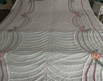 Vintage 1940’s Chenille Twin Size Bedspread