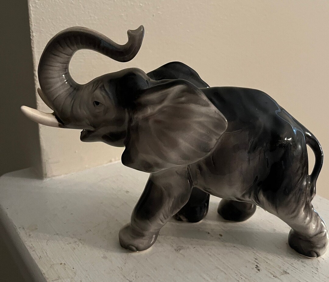 Vintage Japan Elephant Figurine Etsy