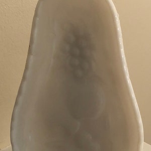 Vintage Milk Glass Pear Nut Dish