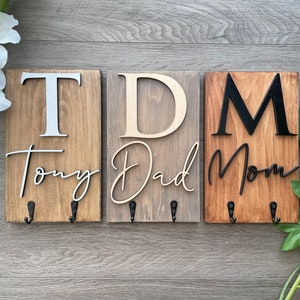 Custom Wooden Towel Hooks | Personalized Towel Hanger | Wood Sign | Bathroom Name Hooks | Custom Name Hooks Key Holder | Dog Leash Holder
