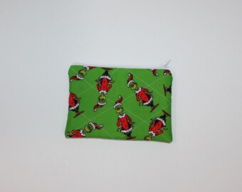 Santa's Helper Coin Pouch, Bags and Purses, Christmas Gift, Zipper Pouch, Privacy Pouch, Gift for Her, Purses & Pouches