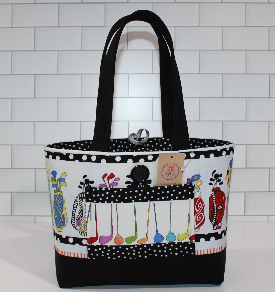 Golf Bag Drop off Tote Bag Outside Front Pocket Bags and Etsy