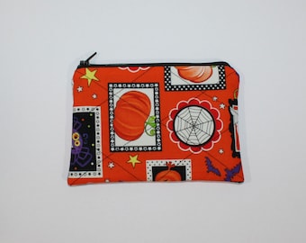 Small Halloween Wallet, Travel Pouch, Credit Card Holder, Zipper Pouch, Halloween Gift, Pouches & Coin Purses, Gift for Her