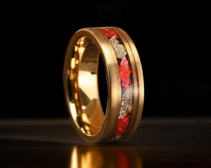 Gold Leaf Ring: Gold Wedding Band