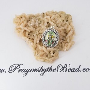 Saint Patrick, Color Cameo, Rosary Marker, Patron St of Engineers, Vintage Cameo space keeper~ Prayers by the Bead