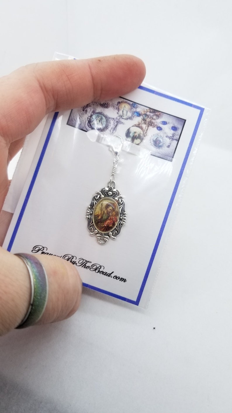 St Joseph Terror of Demons Color Cameo Rosary Marker ...