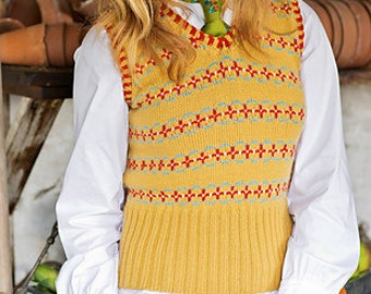 Fair Isle Vest Lucy PDF Knitting Pattern