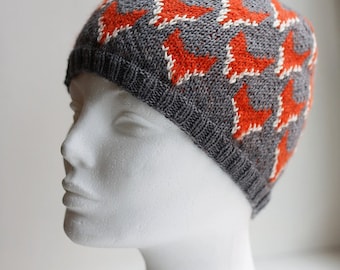 Fox Hat  - PDF knitting pattern